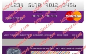 Angola Economio bank mastercard psd template
