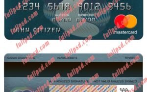 Argentina Hipotecario bank mastercard psd template