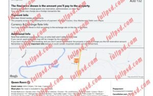 download Australia hotel booking Confirmation pdf and word template