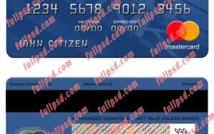Azerbejan ATA bank mastercard psd template