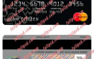 Bahrain Ahli United Bank. mastercard psd template