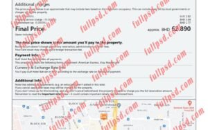 download Bahrain hotel booking Confirmation pdf and word template