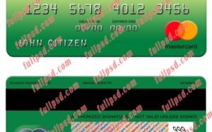 Bangladesh Agrani bank Mastercard psd template