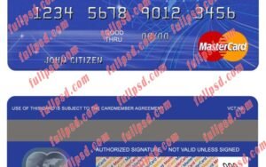 Barbaros Republic Bank mastercard psd template