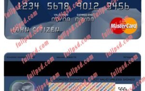 Belarus Paritet bank mastercard psd template
