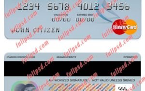 Belgium Keytrade bank mastercard psd template