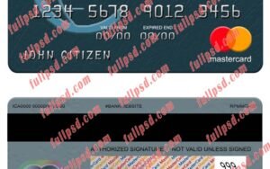 Belize Choice bank mastercard psd template