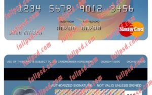Benin Fema bank mastercard psd template