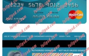 Bolovia Credito bank mastercard psd template