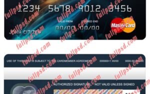 Botswana Savings bank mastercard psd template