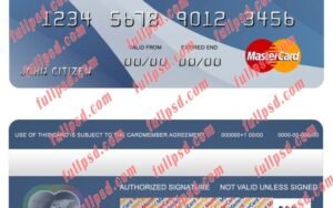 Brazil Safra bank mastercard psd template