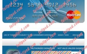 Brazil Votorantim bank mastercard psd template