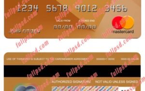 Burundi Access bank mastercard psd template