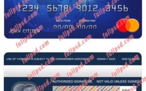 Cabo Verde BAI bank mastercard psd template