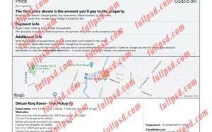 download Cambodia hotel booking Confirmation pdf and word template