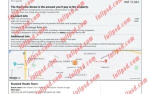 download Cameroon hotel booking Confirmation pdf and word template