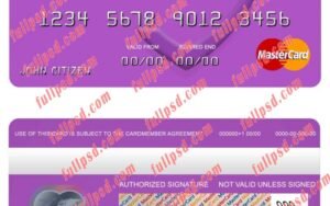 Canada Internationale pour le Centrafrique bank mastercard psd template