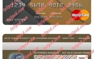 Congo Credit bank mastercard psd template