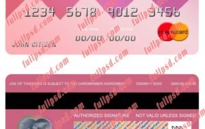 Cote dIvoire Attijariwafa bank mastercard psd template