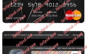Croatia Zagrebacka bank mastercard psd template