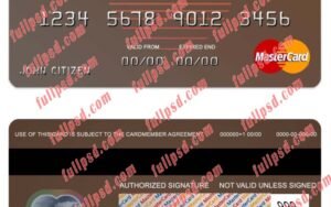 Cyprus Ancoria bank mastercard psd template