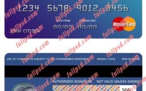 Cyprus Hellenic bank mastercard psd template