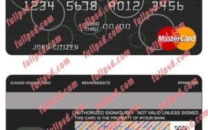 Czech Air Bank mastercard psd template