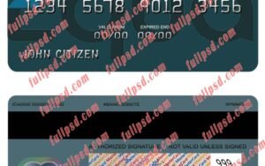 Czech Equa Bank mastercard psd template
