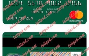 Denmark Jyske Bank mastercard psd template