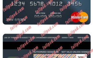 Djibouti Exim Bank mastercard psd template