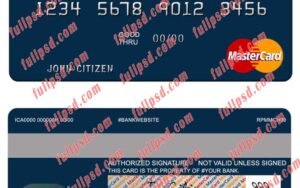 Dominica Barnett Capital Bank mastercard psd template