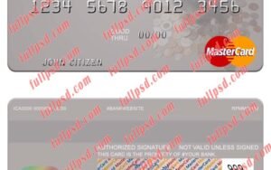 El Salvador Banco Central de Reserva de El Salvador mastercard psd template