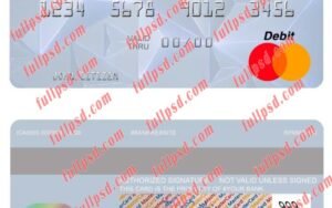 Equatorial Guinea Commercial Bank Guinee Equatoriale mastercard psd template