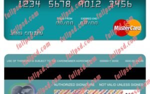Estonia Bigbank mastercard psd template