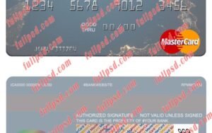 France Credit Mutuel Bank mastercard psd template