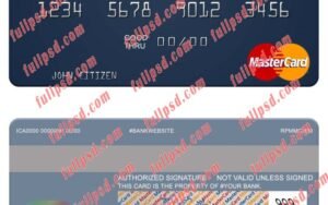 Gabon Alios Finance mastercard psd template