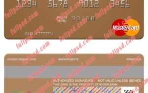 Gambia Arab Gambia Islamic Bank mastercard psd template