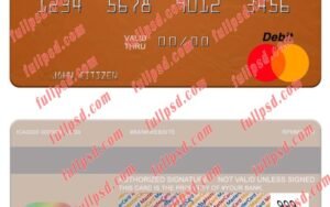 Georgia Bank of Georgia mastercard psd template