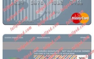 Georgia Basis Bank mastercard psd template