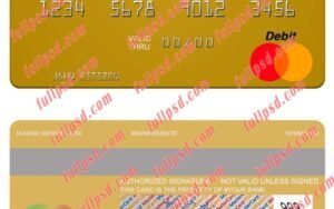 Germany Commerz Bank mastercard psd template