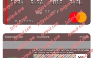 Germany Deka Bank mastercard psd template