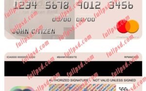Ghana Ecobank Ghana mastercard psd template