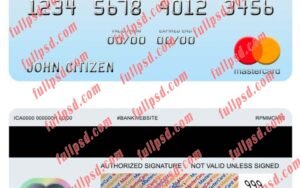 Greece Alpha Bank mastercard psd template