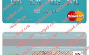 Guatemala Banco Agromercantil mastercard psd template