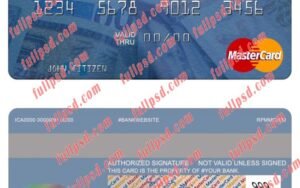 Guine Bissau Banco Da Uniao visa mastercard psd template