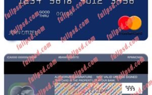 Guinea Access Bank Guinee mastercard psd template