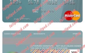 Guinea Banque Islmaique de Guinee mastercard psd template
