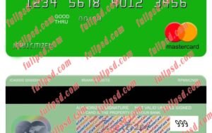 Guinea Bissau Banco Da Africa Ocidental mastercard psd template