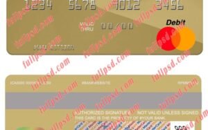 Hungary Erste Bank mastercard psd template