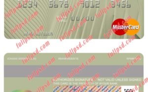 Iceland MP Banki mastercard psd template